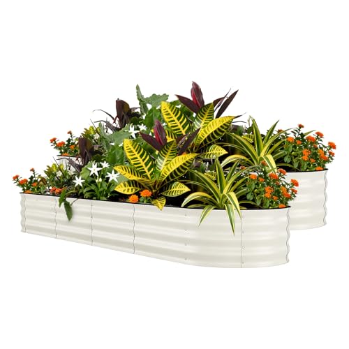 2 Pcs Raised Garden Beds Outdoor 8x2x1.5 ft
