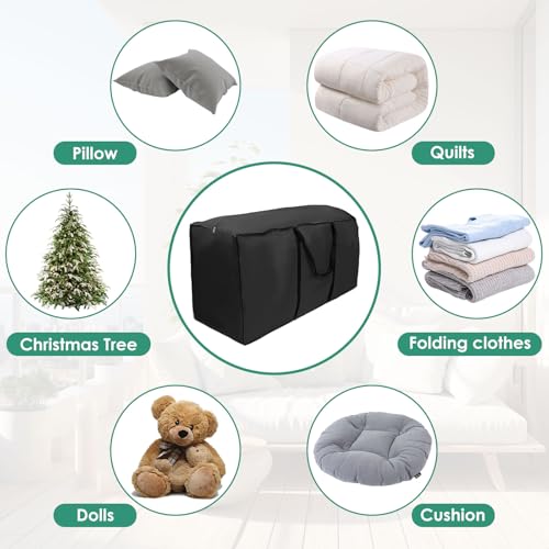 4 Pack Outdoor Cushion Storage Bag with Zipper Extra Large 68" x 30" x 20" (4 Count)