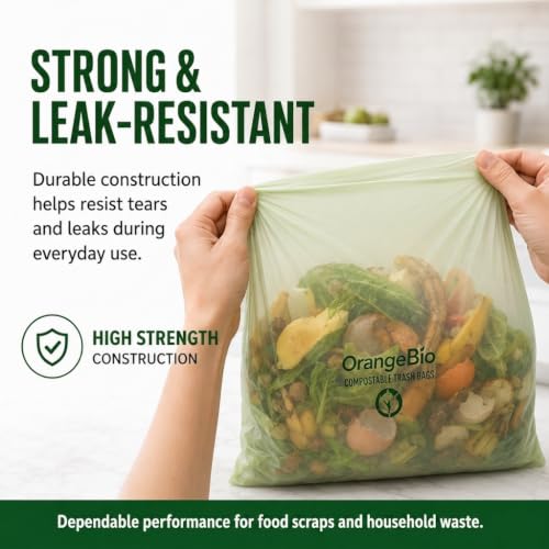 3 Gallon Compostable Trash Bags (200 Count (Pack of 1))