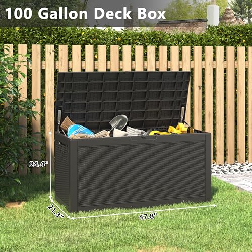 100 Gal Outdoor Storage Box Waterproof Lockable