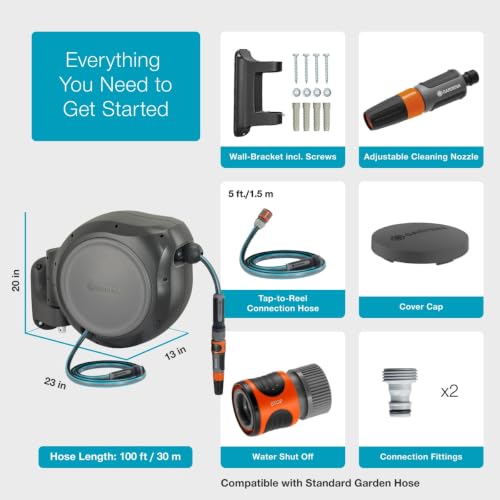 Retractable Garden Hose Reel (35.274 Ounce)
