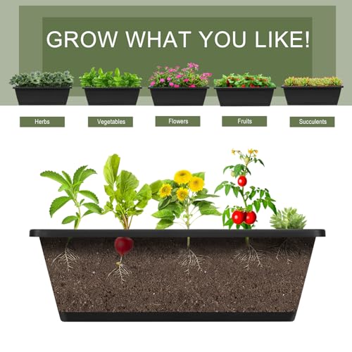Vertical Garden Planter 4 Tier Planters for Outdoor Plants Vertical Raised Garden Bed with Drainage Holes Herb Garden Planter Outdoor Indoor Patio Yard Balcony