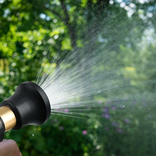Hose Nozzle Lichamp 2 Pack Heavy Duty Brass Fireman Style High Power Leak Proof Adjustable Garden Water Sprayer (34.99 Count)