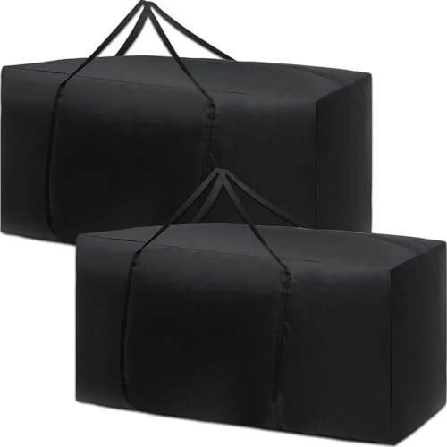 2 Pcs Patio Cushion Storage Bags Waterproof (2 Count)
