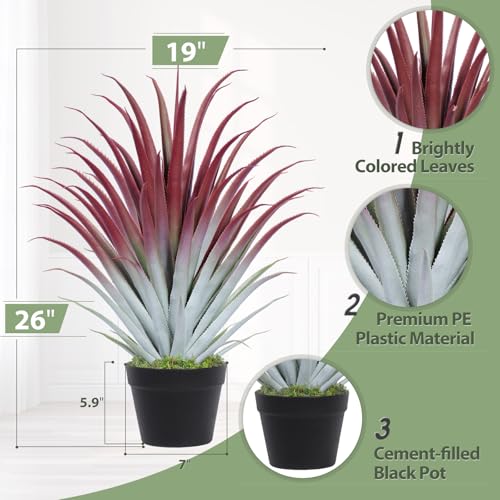 2ft Fake Spiked Agave Plant