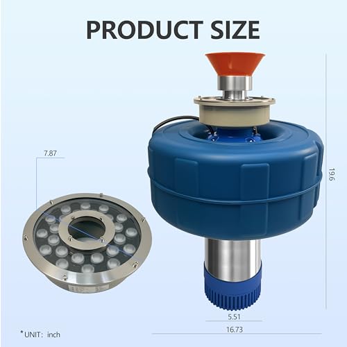 RGB LED Pond Fountain Aerator 750W with Color