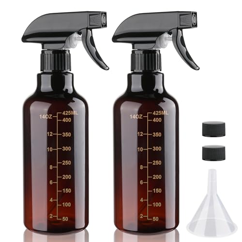 16.9oz Plastic Spray Bottle With Scale (Amber-scale)