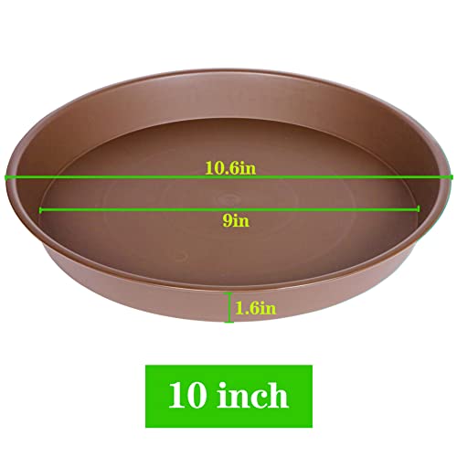 2 Pack of 10 inch Plant Saucer Gray (10" (2 pack) / Chocolate)
