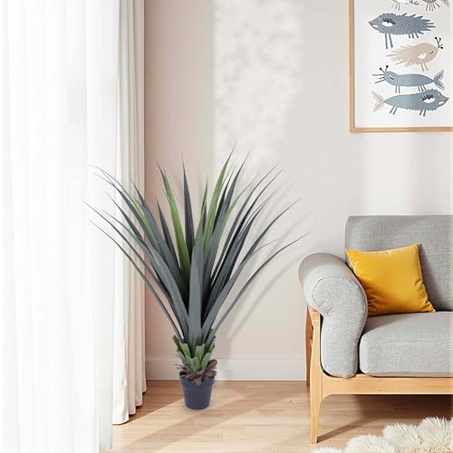44inch Artificial Agave Plant Potted Plants Fake Agave Plant for Home Office Garden Indoor Outdoor Decoration