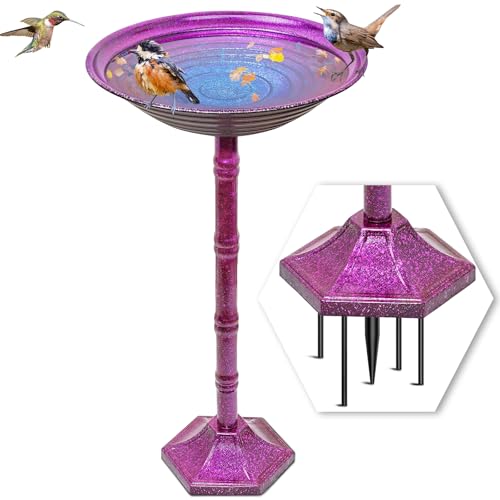 Metal Bird Bath for Outdoors