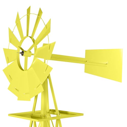 8FT Ornamental Windmill Backyard Garden Decoration Weather Vane