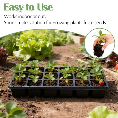 10 Pack 18 Cell Seed Starter Trays (Black / 18 Cells-10P)