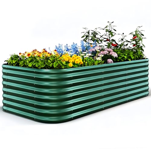 Galvanized Oval Raised Garden Bed Kit