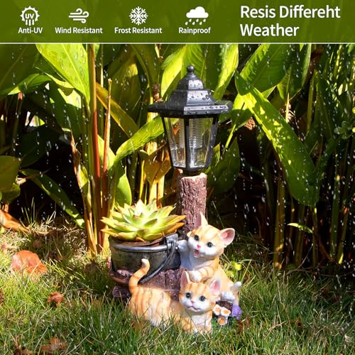 Solar Cat Outdoor Statues