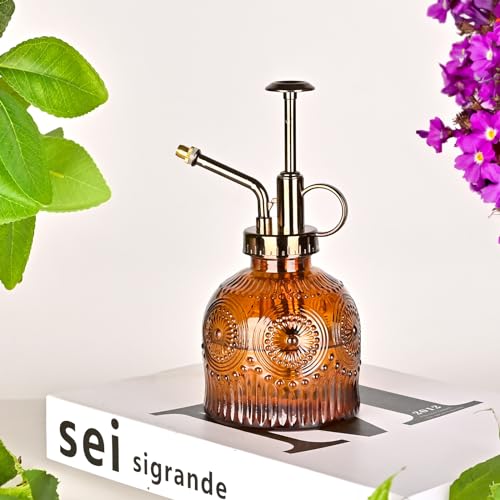 Glass Plant Mister Spray Bottle (Brown)