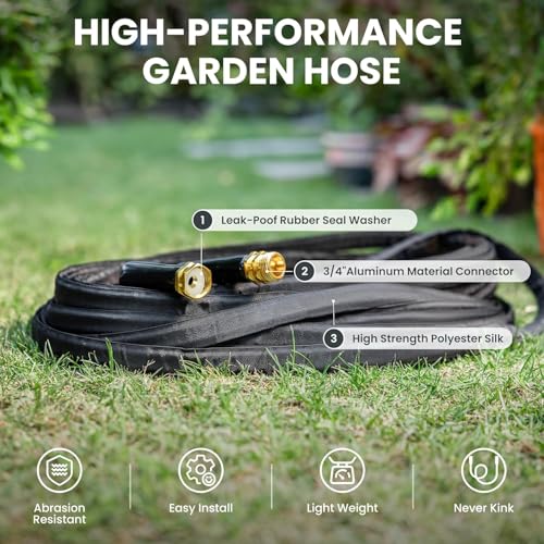 Garden Hose 50FT Lightweight Lay Flat Water Hose