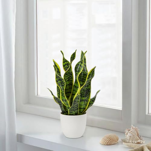 Artificial Snake Plant Potted Faux Sansevieria Trifasciata Plants