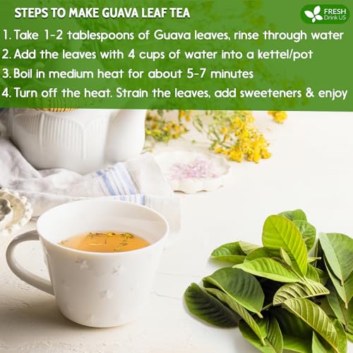 Premium 100+ Natural Guava Leaves (100 Count)