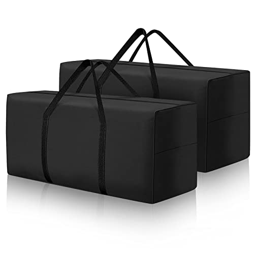 177 Gallon Outdoor Cushion Storage Bag 68 inch Extra Large Patio Furniture Cushion Storage Bag Waterproof Garden Cushion Storage Covers with Zipper and Handles Black