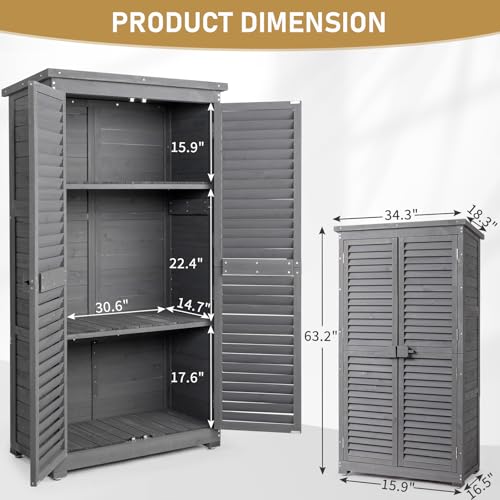 Outdoor Storage Cabinet (Gray / 63in)
