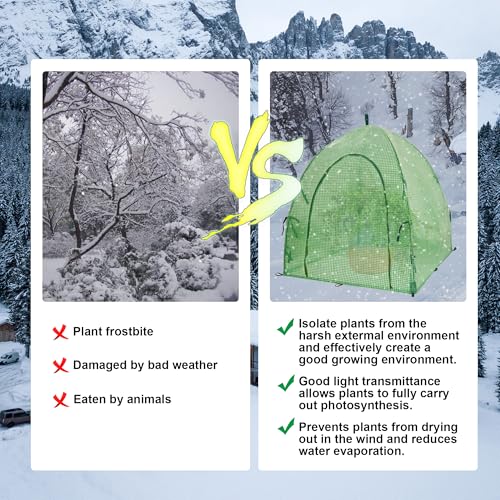 59″*59″*60″ Large Winter Plant Warm Covers with Air Hole for Raised Bed