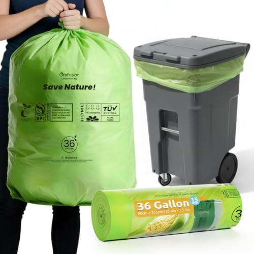 Compostable 36 gallon Trash Bags (15 Count)