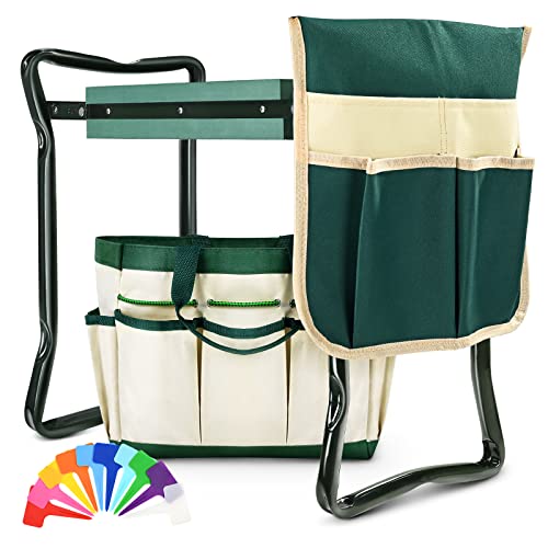 Garden Bench for Kneeling and Sitting Foldable Garden Kneeler and Seat Heavy Duty