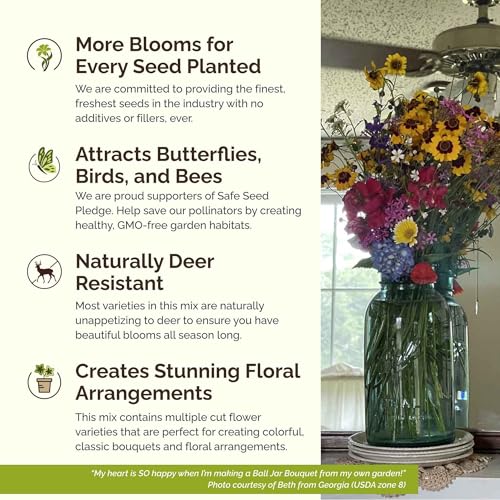 Burst of Bloom Wildflower Mixed Seeds for Planting (120000 Count)