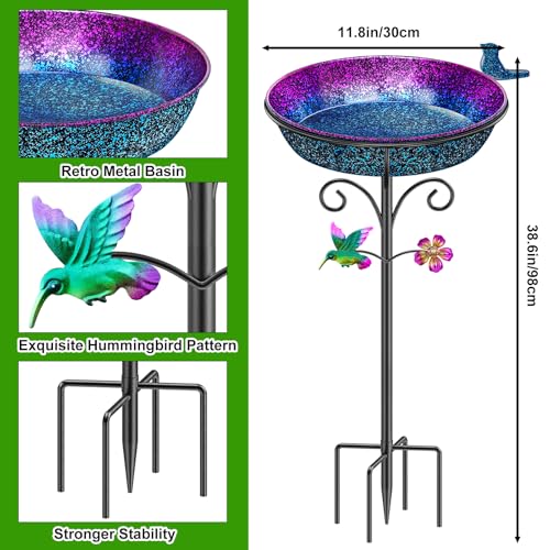 Metal Bird Bath for Outside