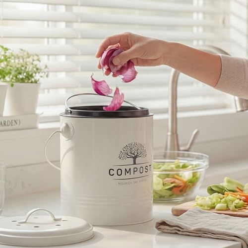 1.3 Gal Kitchen Compost Bin with Lid