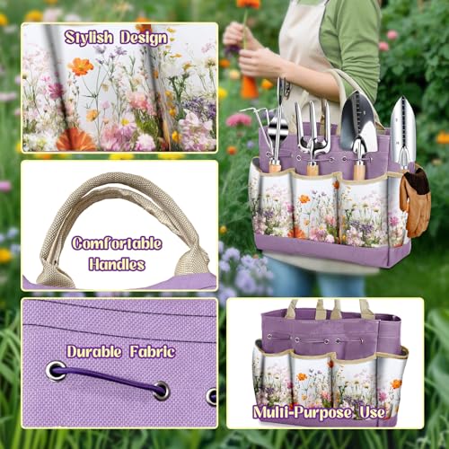 Gardening Tool Set with Tote Bag Heavy (9 Count)