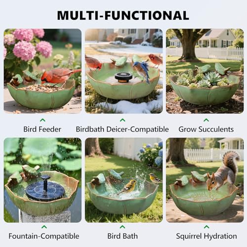 Ceramic Bird Bath for Outdoors