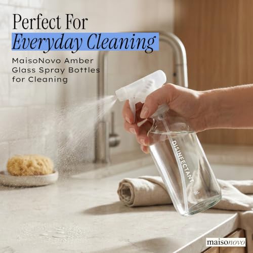 Clear Glass Spray Bottle for Plants (2 Count)