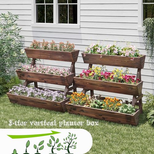 Vertical Garden Planter Tiered Planter 3 Tier Raised Garden Bed Outdoor