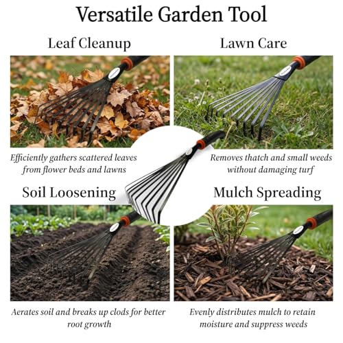 2 Pack Small Hand Rake for Gardening (2 Count)