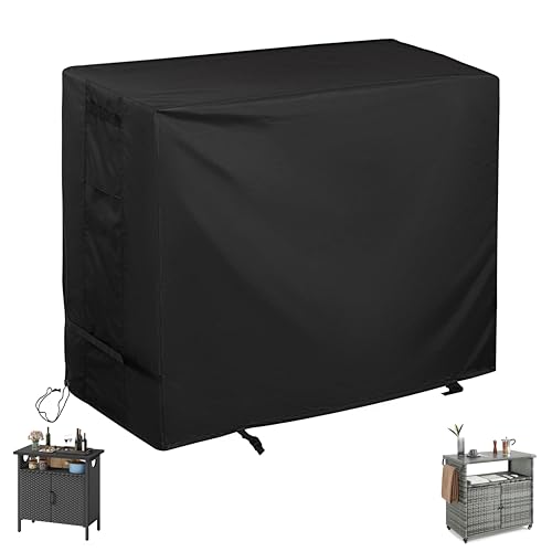 Outdoor Storage Cabinet Cover for Wicker Outdoor Bar Cart