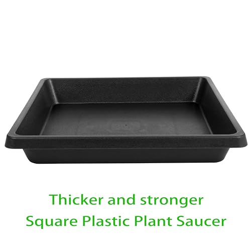 Square Plant Saucer 14 Inch 2 Pack (14"(2Pack) / Gray)