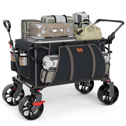 Folding Push Wagon with Brakes