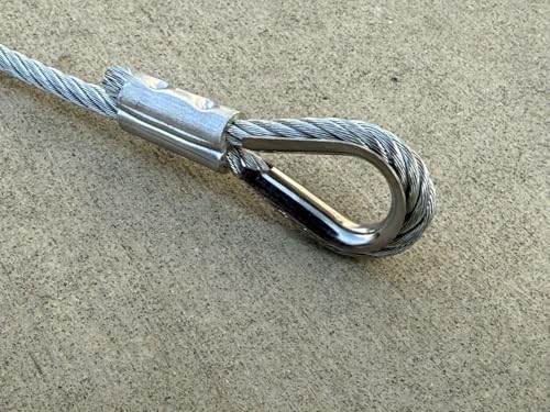 3 16" x 50 ft Galvanized Braided Steel Cable w