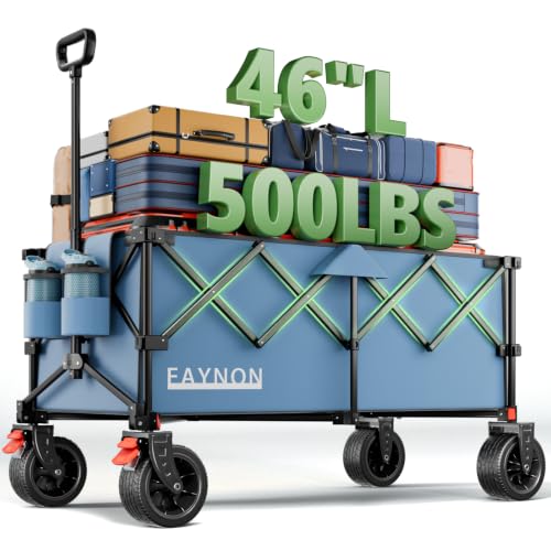 46" L Collapsible Foldable Extended Wagon (Light Blue)