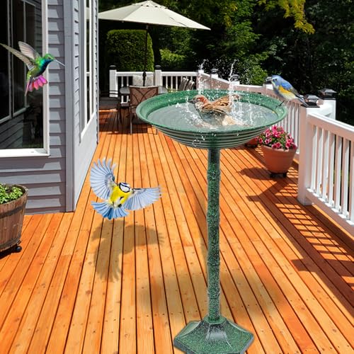 Bird Bath for Outside with Pedestal