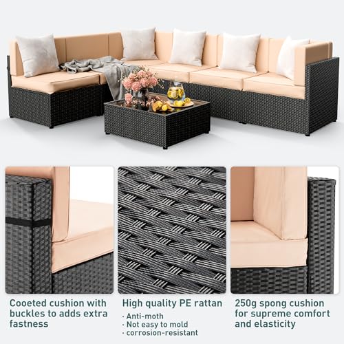 7 Pieces Outdoor Sectional Furniture