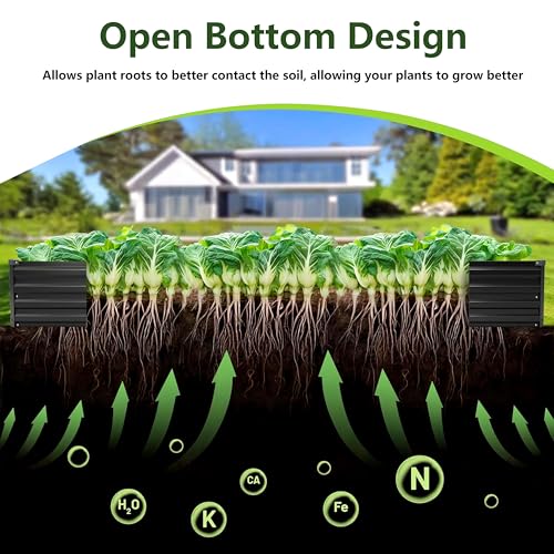 2PCS 10x3x1ft Galvanized Raised Garden Bed Kit (2 Count)