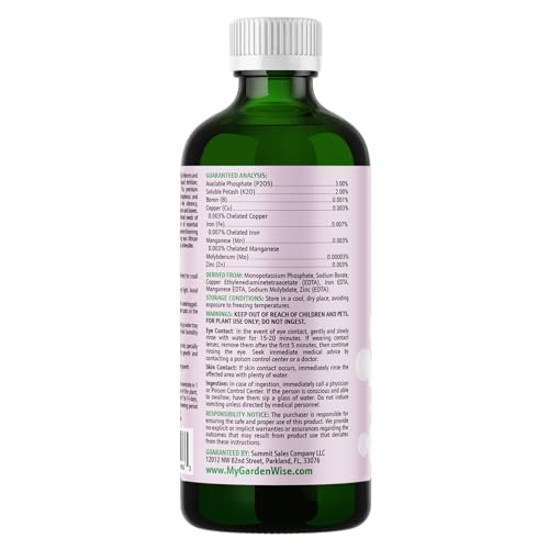 0-3-2 African Violet Fertilizer for Indoor Plants: Concentrated Plant Food – Plant Fertilizer, Bloom Booster for All Violets, Indoor Flowering Plants, Vigorous Growth and Blooming (8 OZ) (8 Fl Oz)