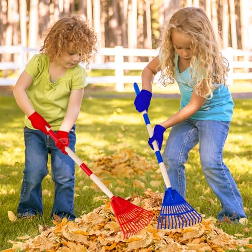 2 Pcs 35'' Kids Rakes for Leaves (4 Count)