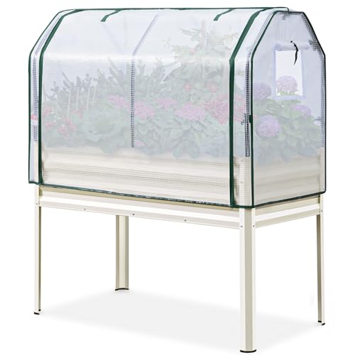 Large Raised Garden Bed with Large & Cover 48×24×56 in
