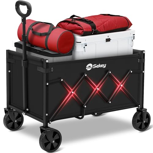Lightweight Collapsible Wagon (Black / 220 lbs)