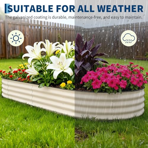2 Pcs Raised Garden Beds Outdoor 10x4x1.5 ft (2 Count)