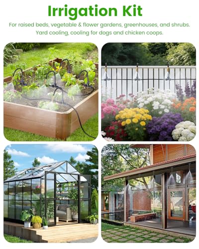 120FT Drip Irrigation System for Garden with 18 Nozzles (120FT)