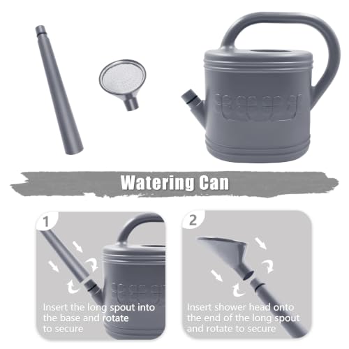 1 Gallon Watering Can (Gray / 1 Gallon)
